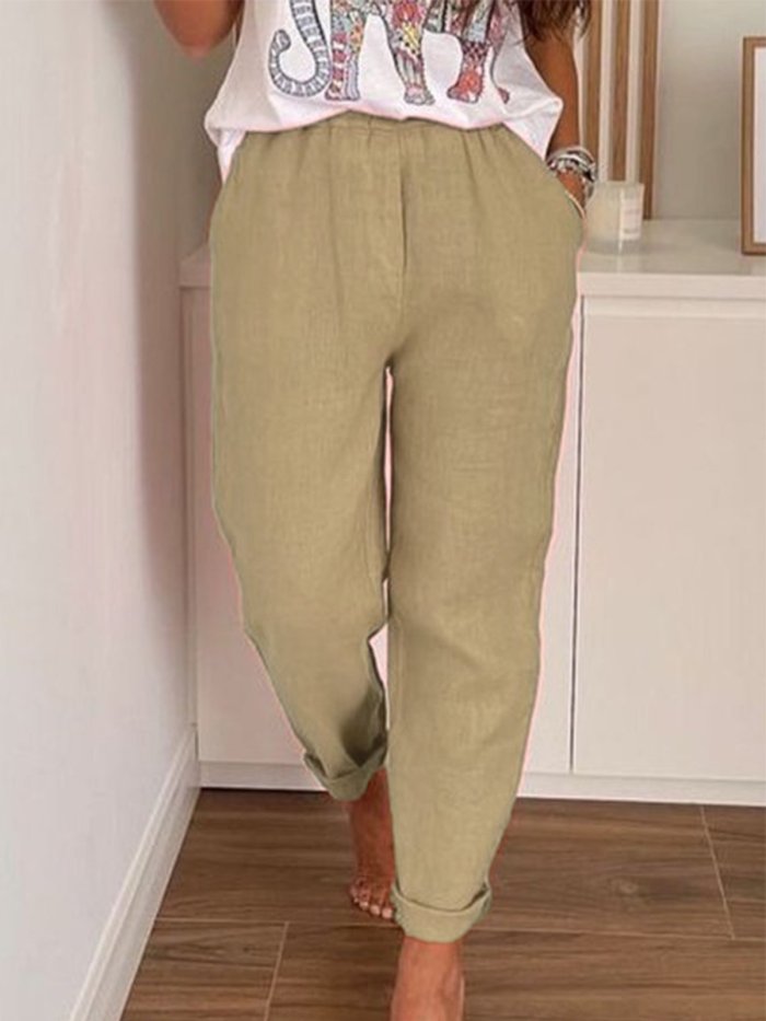 Casual Plain long women Pants for Summer & Autumn