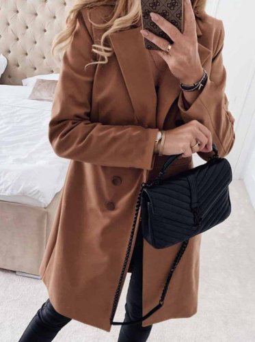 Solid Color Sexy Coat With Buttons(3 Colors)