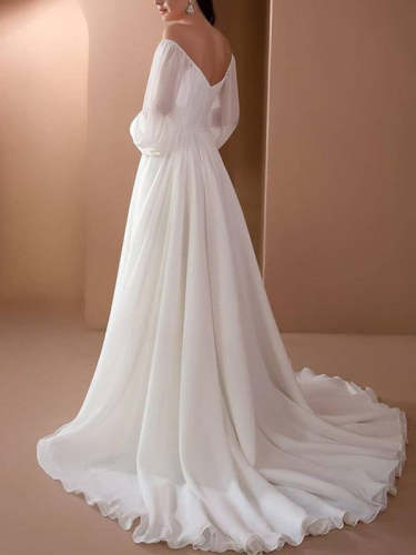 Elegant fashion white off shoulder long sleeve evening dresses