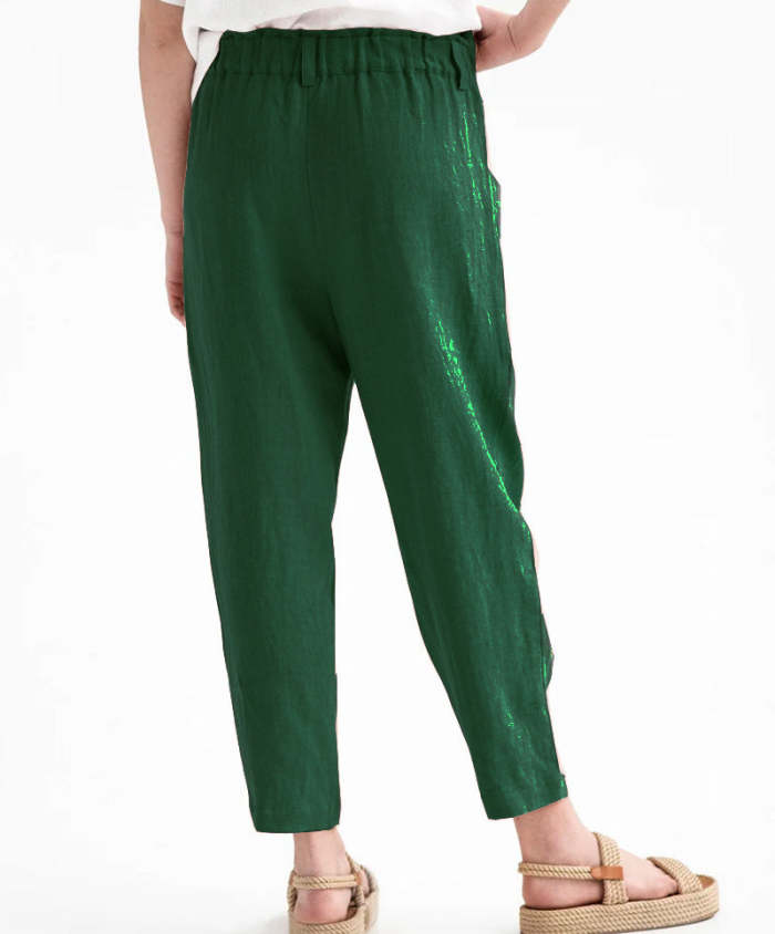 Daily Casual woman long cotton and linen long pants