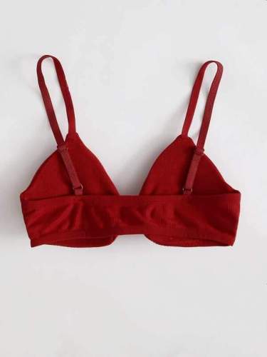 Ribbed Knot Detail Bra