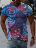 Round Neck Printed Casual T-shirt