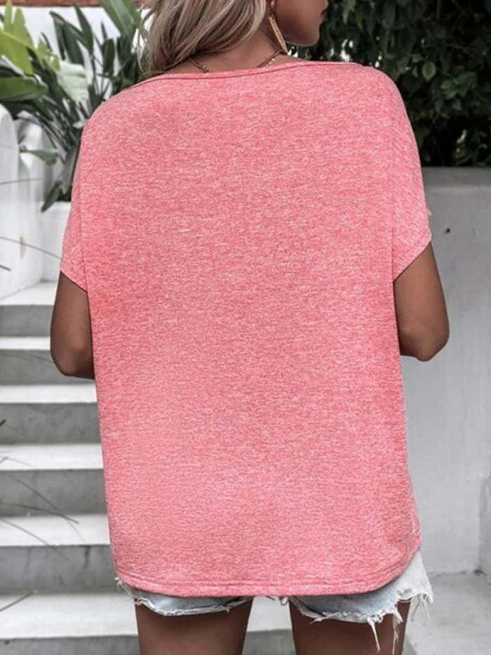 Summer Solid Color Short-sleeved Round Neck T-shirts
