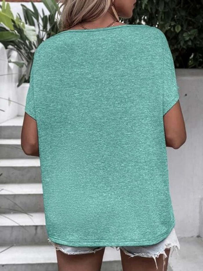 Summer Solid Color Short-sleeved Round Neck T-shirts