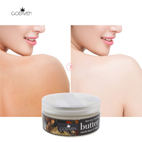 Cruelty Free Low Moq Top quality refined Hydrating Antioxidant Vanilla Bean Private Label Natural Shea Butter Body Scrub