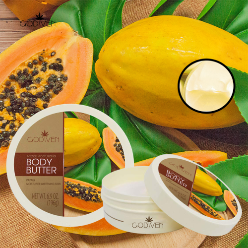 Pure Natural Wholesale silky Whitening leaching Papaya Hyaluronic Acid Vitamin c Organic Whipped Body Butter