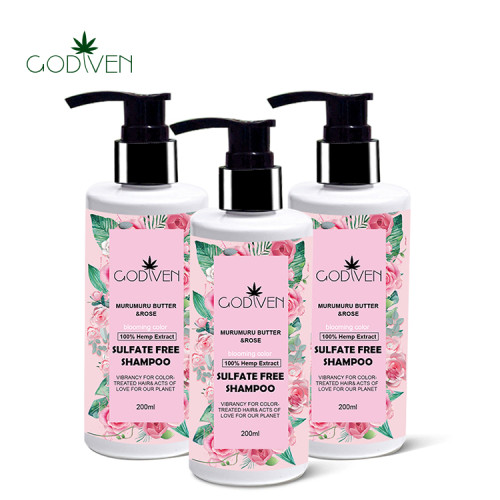 Lower MOQ With Private Label Organic Hemp Extracts Rich Foam Bubble Dry Curly African Hair Shampoo