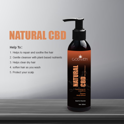 Support Private Label Natural CBD Content Repair Damaged Hair Rich Foam Bubble Ginger Black Hair Shampoo