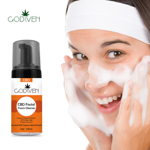 Factory Wholesale Natural Vegan Organic CBD Terpene Gold Anti Aging Face Cleanser For Oily Skin