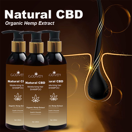 Lower MOQ With Private Label Real CBD Terpene Relieve Scalp Inflammation Shampoo For Black Curly Hair