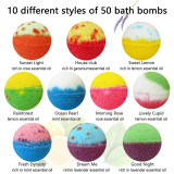 Organic CBD Bath Bombs packageing,50 Handmade Bulk Bath Bomb For Kids,Women,Men,Wonderful Fizz Effect.