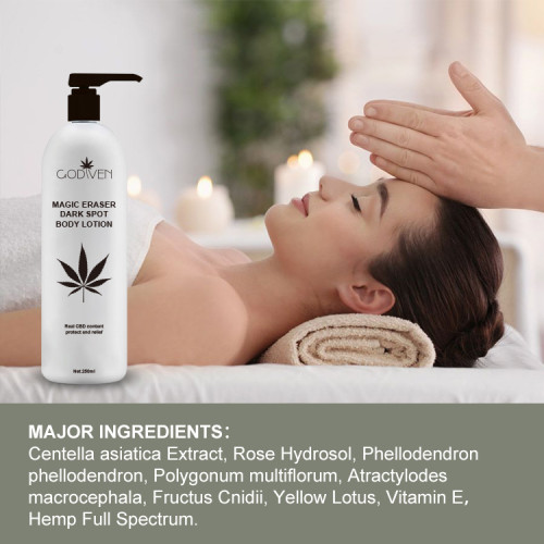 100% natural hemp body lotion whitening with real cbd content, enriched cannabiniols help to moisturizing dry skin