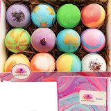 Bubbly Organic Bath Bomb. Relaxing Aromatherapy.Rich in Pure Essential Oils with cbd bath bombs,12 balls each box