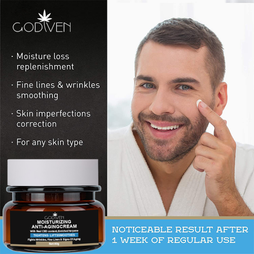 Lower Moq Private Label Men CBD Bleaching Brightening Avocado Tea Tree Face Cream To Remove Scars