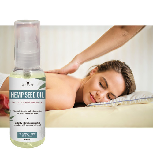 Amazon supplier for body oil packages with Real organic hemp body oil,realxing and calming body skin