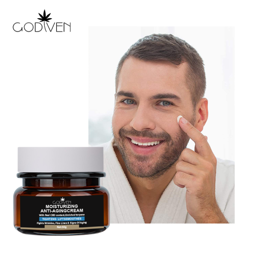 Lower Moq Private Label Men CBD Bleaching Brightening Avocado Tea Tree Face Cream To Remove Scars