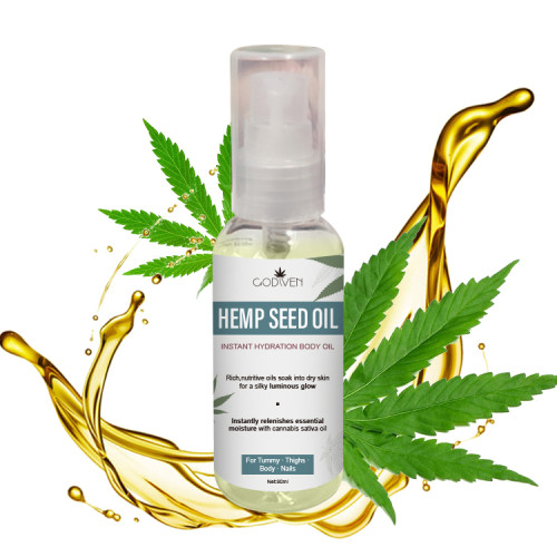 Amazon supplier for body oil packages with Real organic hemp body oil,realxing and calming body skin