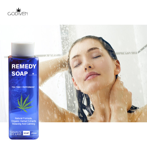 Natural Vegan Organic CBD content Wholesale Cheap Price Refreshing Moisturizing Liquid Soap Perfumed Perfume Shower Gel