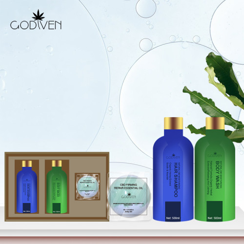 Natural Vegan Organic CBD Terpene Support Customized Good High Quality Luxury Bathroom Gift Set
