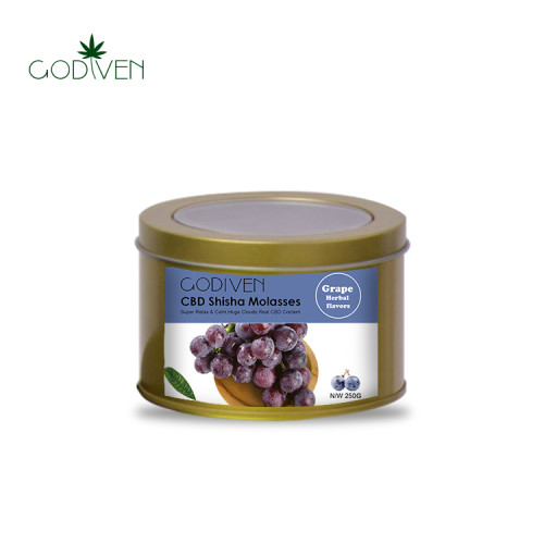 Good High Quality Wholesale Natural Vegan Organic CBD Content CBD Shisha Bag Flavor Godiven