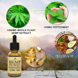 Hemp Oil 500mg for Pain Relief, Stress and Anxiety Relief, Better Sleep,100% Natural, Organic,Vegan,Non-GMO