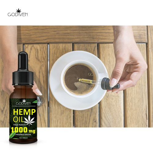 100% Organic Formula with Hemp Oil with high purity CBD content for anxiety and depression,MOQ 10 bottles Custmized design free