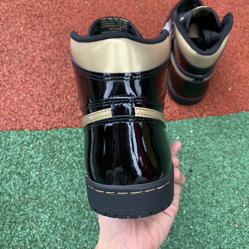 Authentic Air Jordan 1 High “Black Metallic Gold”