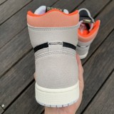 Authentic Cspace Air Jordan 1 OG High Grey Pink