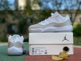 Authentic Air Jordan 11 WMNS “Metallic Silver” Low Top