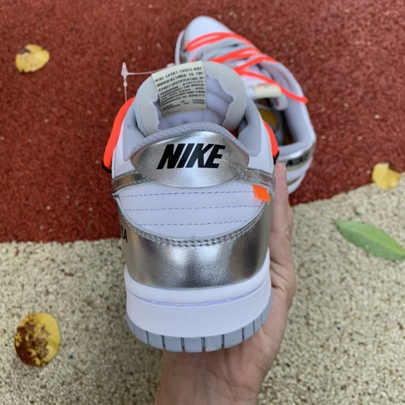 dunk low off white silver