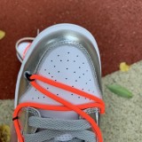 Authentic OFF-WHITE x Nike Dunk Low Silver