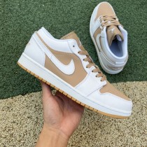  Air Jordan 1 Low Hemp White