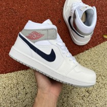  Jordan 1 Mid Paris White