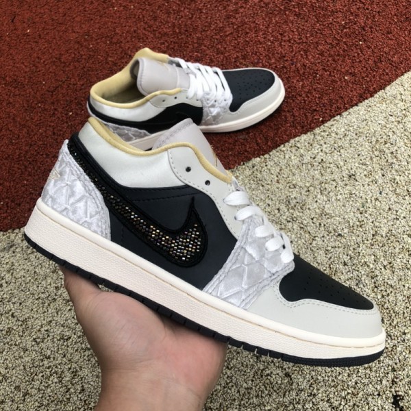 Jordan 1 Low Beaded Swoosh