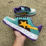  A Bathing Ape Bape Sta Teal Brown Yellow Suede