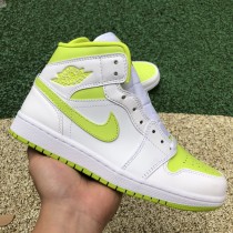 Jordan 1 Mid White Lime GS