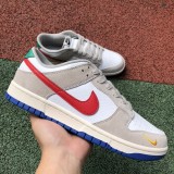 Nike Dunk Low Light Iron Ore Red Blue