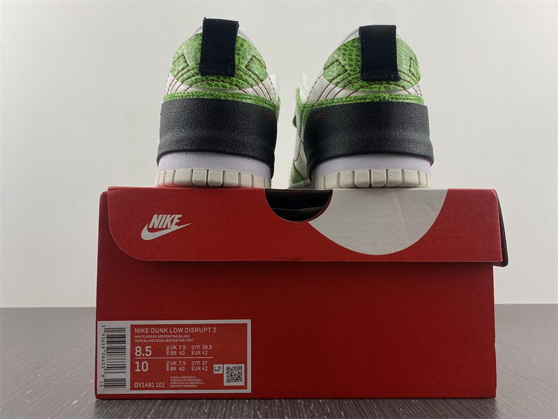 Nike Dunk Low Disrupt 2 Just Do It Snakeskin Green