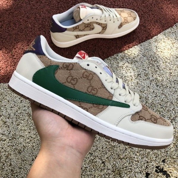 Travis Scott x Nike Air Jordan 1 x GUCCI Low Shoes