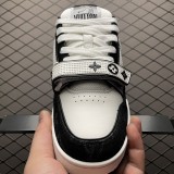Louis Vuitton Trainer Velcro Strap Monogram Denim Black White