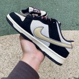 Nike Dunk Low LX Black Suede Team Gold