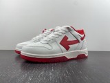 OFF-WHITE Out Of Office  OOO  Low Tops White Red