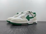  OFF-WHITE Out Of Office OOO Low Tops White Green 