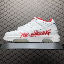 OFF-WHITE Out Of Office  OOO  Low Tops For Walking White White Red SS22