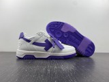  OFF-WHITE Out Of Office OOO Low Tops White Purple