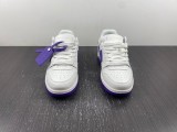  OFF-WHITE Out Of Office OOO Low Tops White Purple