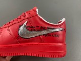 Off White x Nike Air Force 1 red
