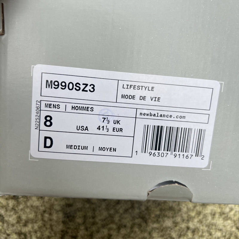 New Balance 990v3 MiUSA Size? Exclusive Orange Cream