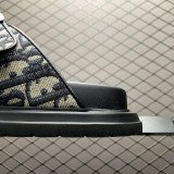 Dior Aqua Sandal Beige Black Dior Oblique Jacquard