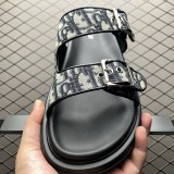 Dior Aqua Sandal Beige Black Dior Oblique Jacquard